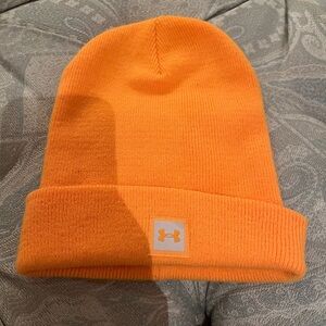 Under Armour Orange Beanie worn once